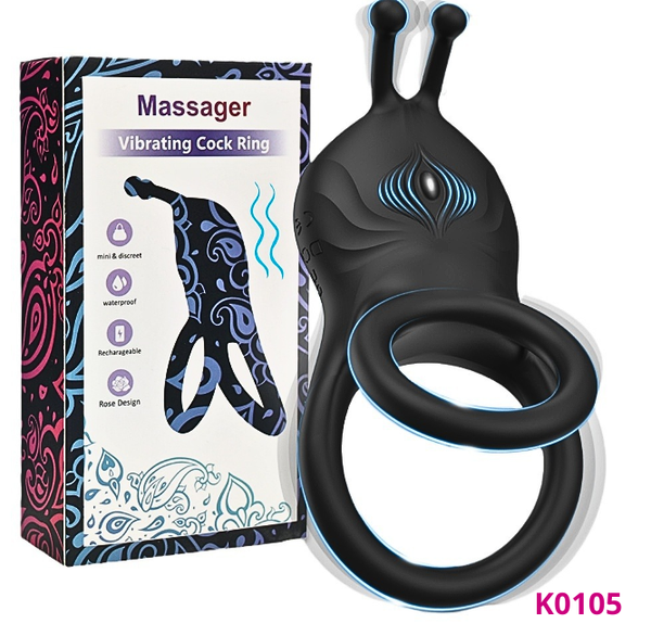 Vòng đeo Nezha Massager Cock Ring kéo dài thời gian rung 10 chế độ gia tăng khoái cảm pin sạc