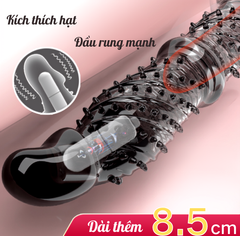 Bao cao su Aichao Yinglong Wolf Tooth dài 22.5 cm rung mạnh đầu trơn thân vân vảy rồng