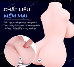 Âm đạo giả kèm ngực 01 nguyên khối silicon mềm mịn 1,1 ký
