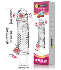 Bao cao su Meleon Sky Cannon dài 19.4 cm có hạt gai rung mạnh