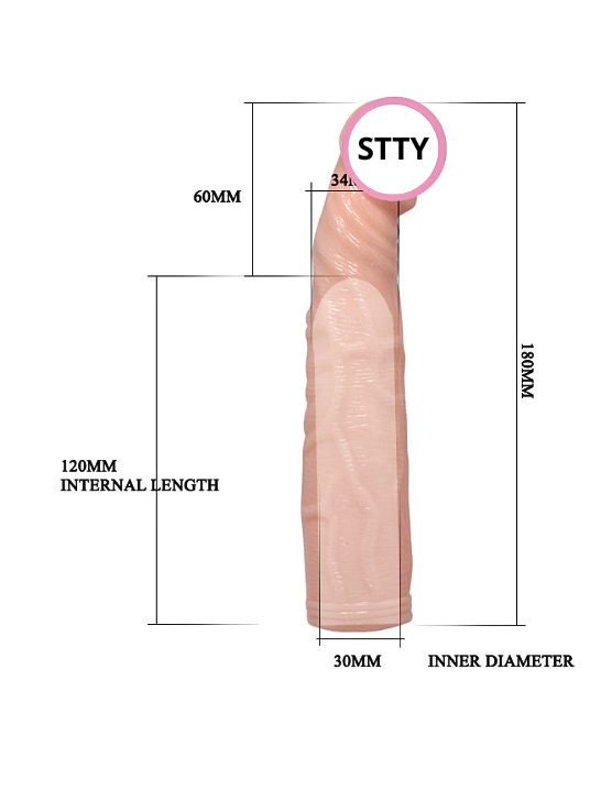 Bao cao su Baile Big Man II dài 18 cm màu da rung ở đầu dùng pin