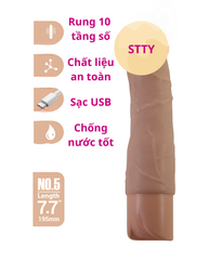 Dương vật giả Pretty Love Jermaine 10 chế độ rung pin sạc