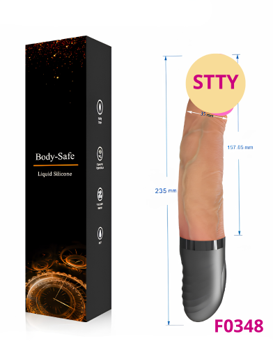 Dương vật giả cao cấp Sameyo Body Safe rung thụt 12 tầng số tỏa nhiệt làm ấm pin sạc