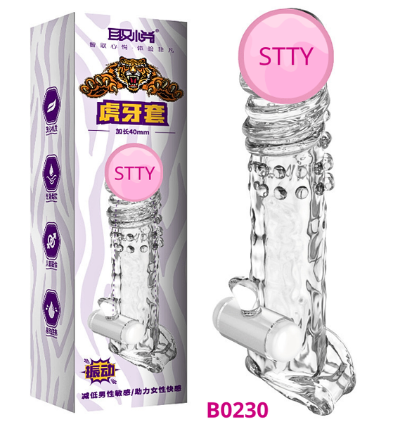 Bao cao su Aichao Răng hổ dài 18 cm rung mạnh ở gốc dùng pin