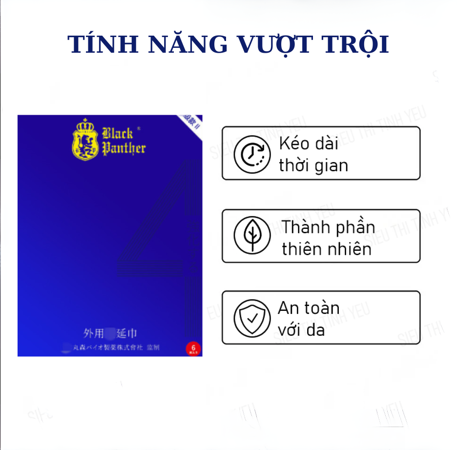 Khăn lau Black Panther Delay Wipes thế hệ thứ 4 chống xuất tinh sớm kéo dài thời gian