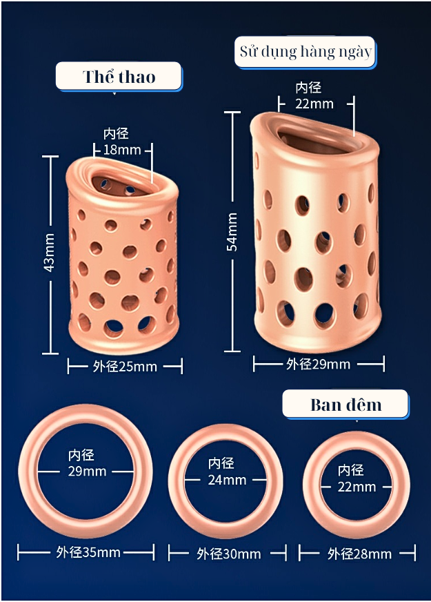Vòng đeo Cock Rings kéo dài thời gian chống hẹp bao quy đầu, gia tăng khoái cảm