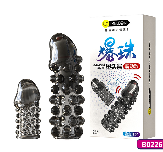 Bao cao su Meleon Hạt nổ dài 11,5 cm rung ở đầu