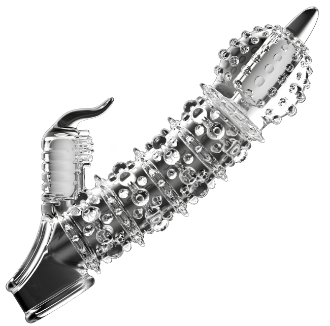 Bao cao su Jiuuy Răng sói lưỡi liếm hạt to dài 19.8 cm rung kép mạnh