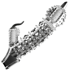 Bao cao su Jiuuy Răng sói lưỡi liếm hạt to dài 19.8 cm rung kép mạnh