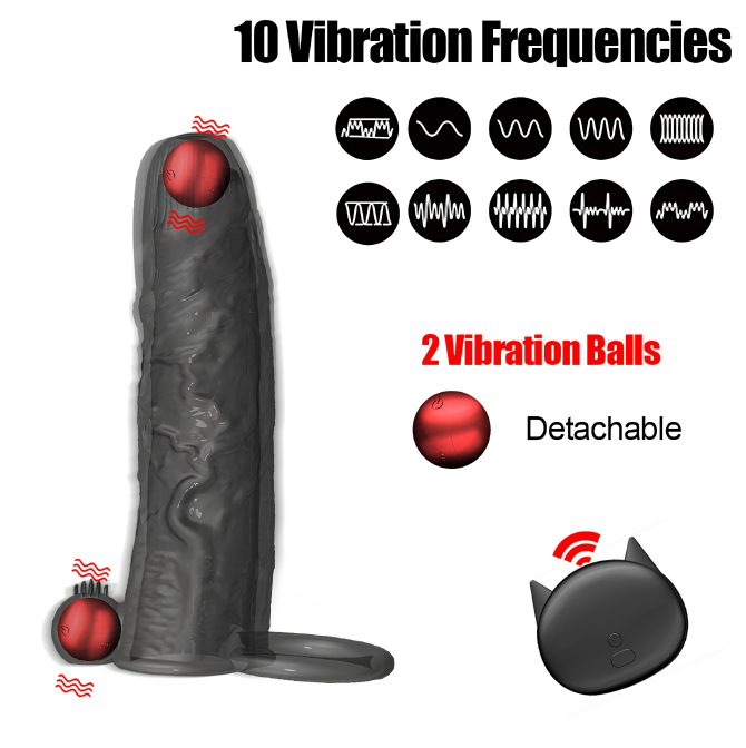 Bao cao su Juiba dài 14 cm rung mạnh 10 tầng số điều khiển dùng pin sạc
