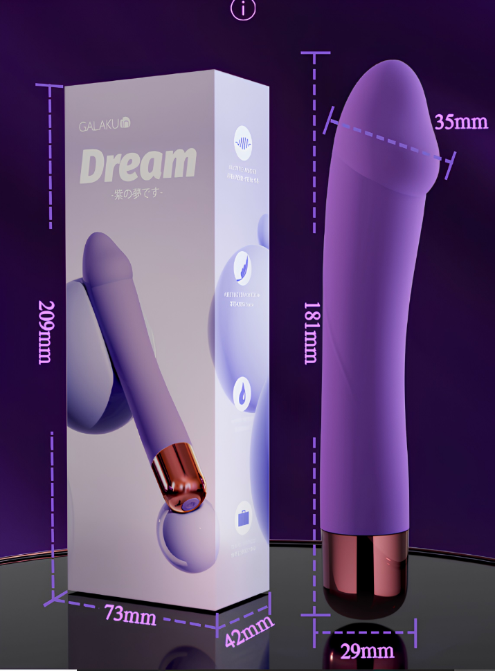 Dương vật giả Galaku Dream Vibrator rung thụt 20 tầng số tỏa nhiệt làm ấm pin sạc