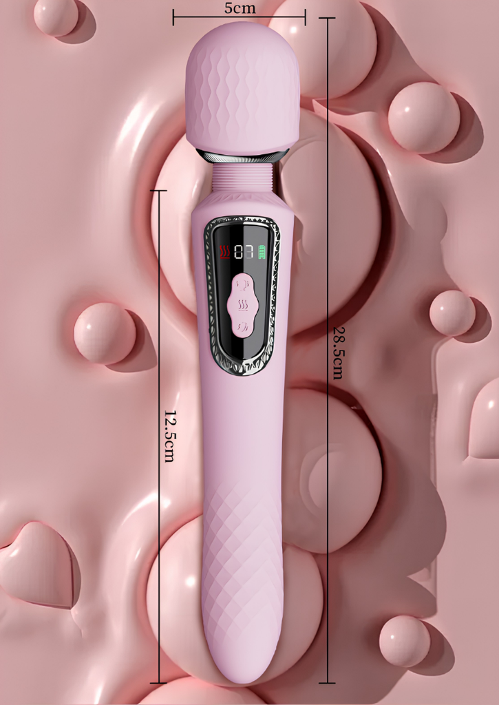 Chày rung 2 đầu Chuchen Wand AV Stick massage điểm G 10 chế độ rung tỏa nhiệt dùng pin sạc