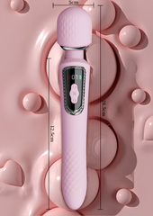 Chày rung 2 đầu Chuchen Wand AV Stick massage điểm G 10 chế độ rung tỏa nhiệt dùng pin sạc