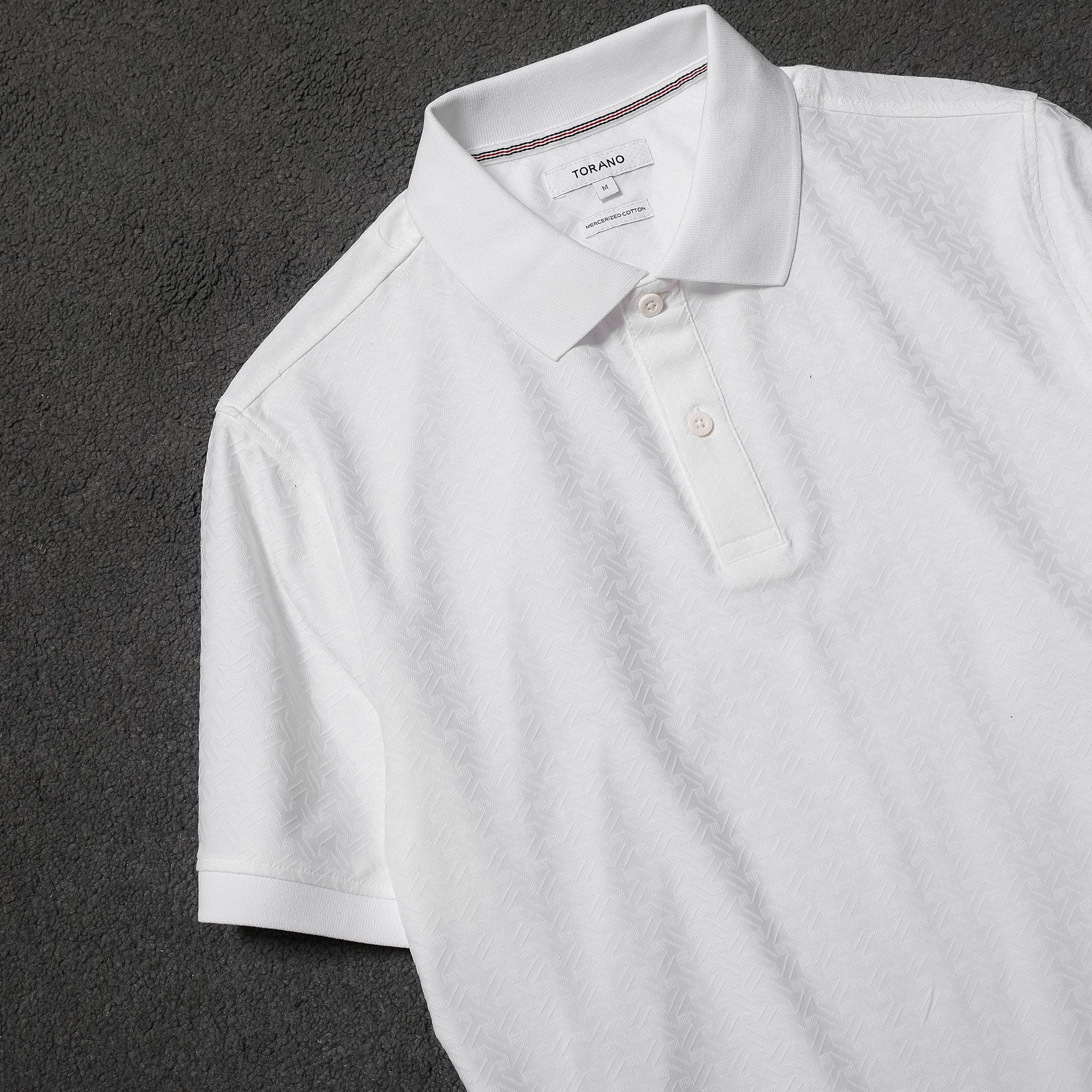  Áo polo trơn vải họa tiết GSTP651 