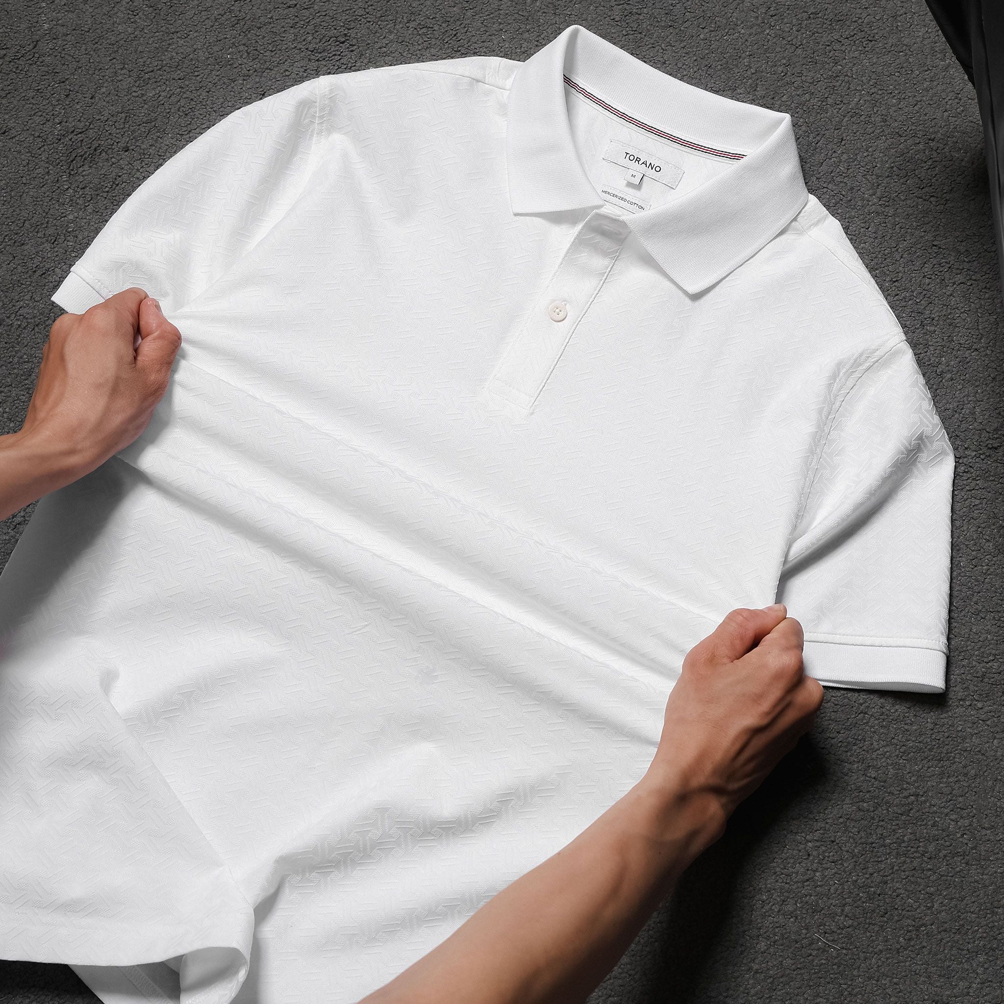  Áo polo trơn vải họa tiết GSTP651 