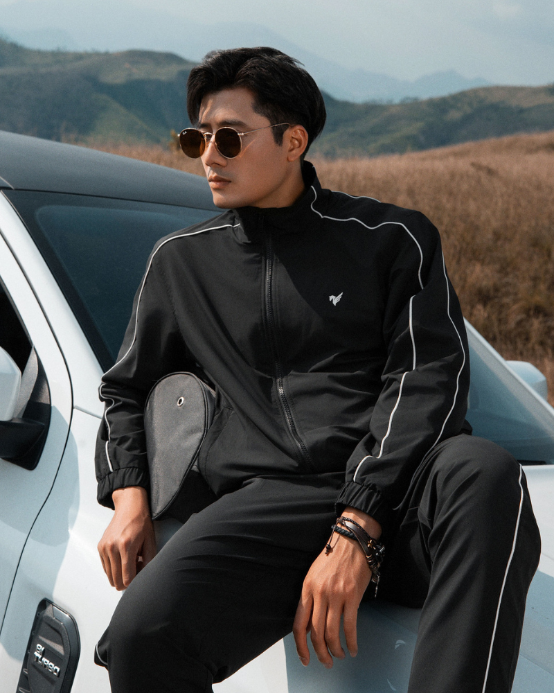  Áo khoác bộ gió 2 lớp can phối cổ cao GWCW901 - GWBW901 