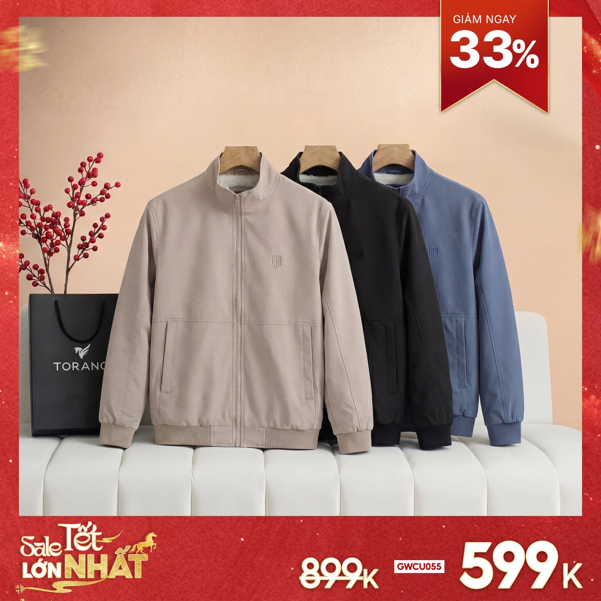  Áo khoác 2 lớp lót lông GWCU055 