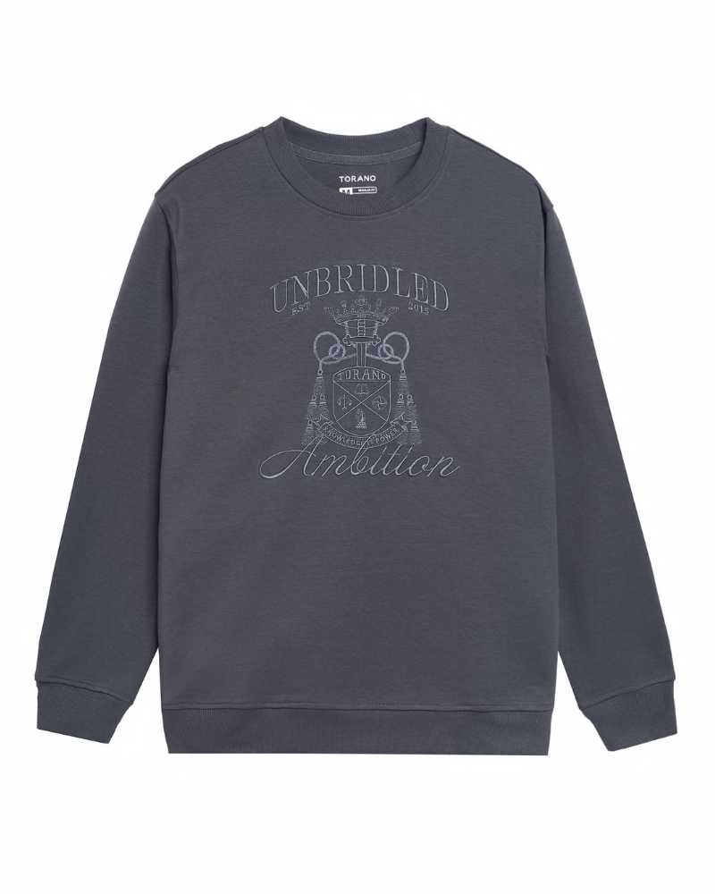 Áo nỉ họa tiết thêu hình Unbridled ambition GWTW826
