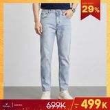  Quần Jeans basic regularfit thêu logo GABJ902 