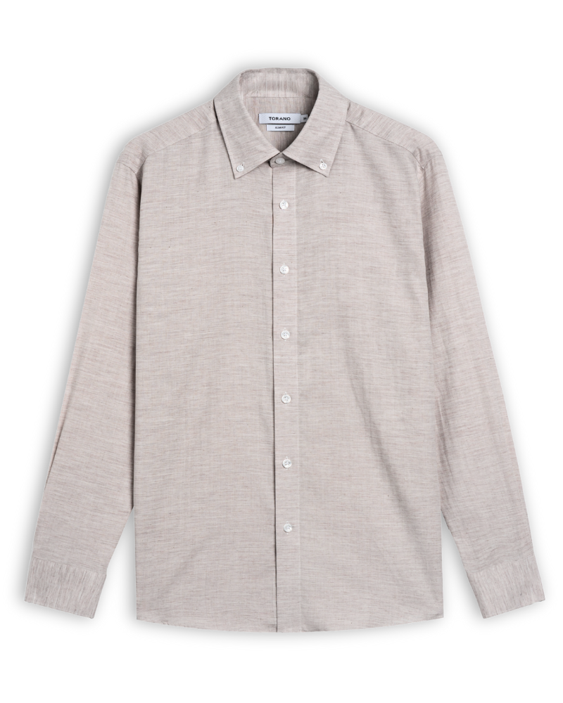  Sơ mi dài tay trơn premium thêu logo ở thép tay GATB511 