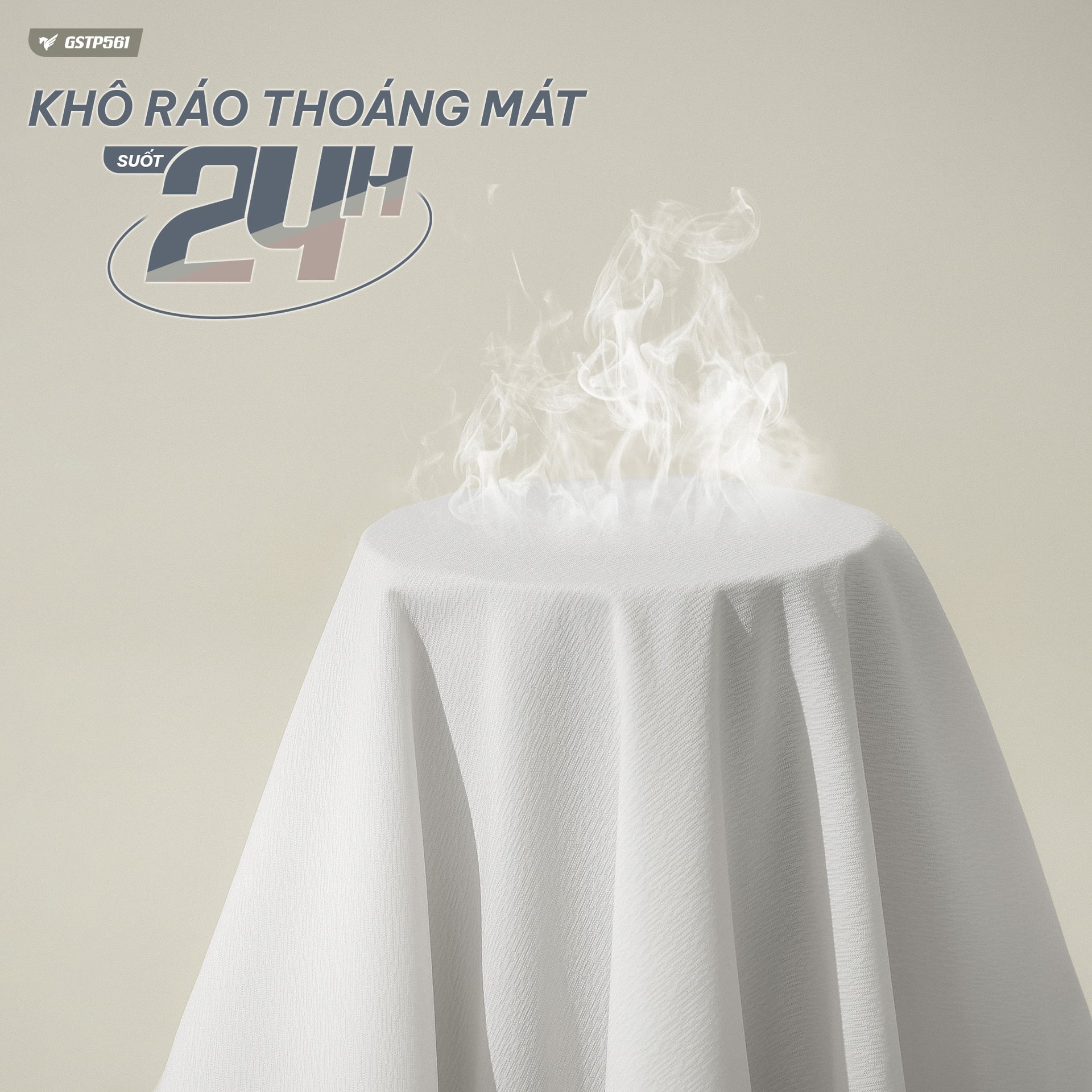 Áo polo trơn active in logo Torano GSTP561 — ảnh phẳng
