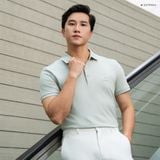  Áo polo trơn kẻ in logo ngực GSTP846 