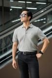  Áo polo trơn thêu logo ngực GSTP601 