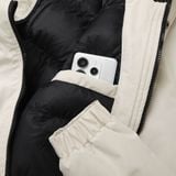  Áo khoác phao 3 lớp lót bông mũ rời GWCP302 