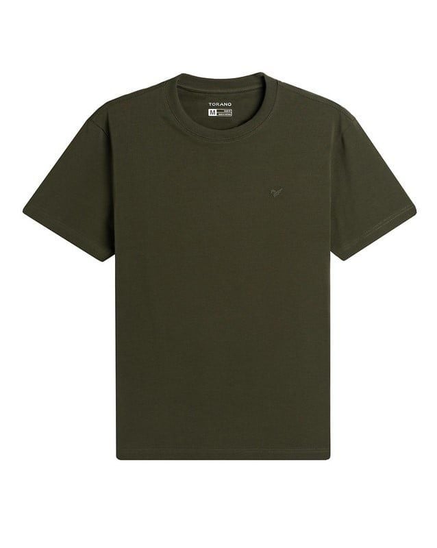  Áo T shirt trơn in logo ngực FSTS001 
