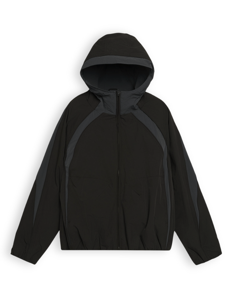  Áo khoác gió 2 lớp can phối mũ liền logo thêu GWCW801 