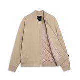  Áo khoác khaki 2 lớp chần bông cổ bomber thêu logo mặt sau GWCJ503 