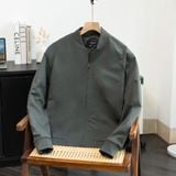  Áo khoác khaki 2 lớp chần bông cổ bomber thêu logo mặt sau GWCJ503 