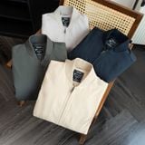  Áo khoác khaki 2 lớp chần bông cổ bomber thêu logo mặt sau GWCJ503 