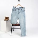  Quần Jeans basic regularfit thêu logo GABJ902 