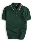  Áo polo trơn bo kẻ in logo Horse ngực GSTP869 