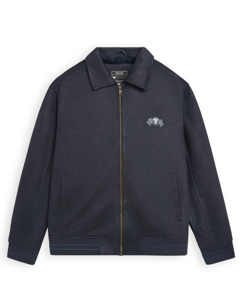  Áo khoác da lộn basic cổ bẻ lót lông GWCL902 