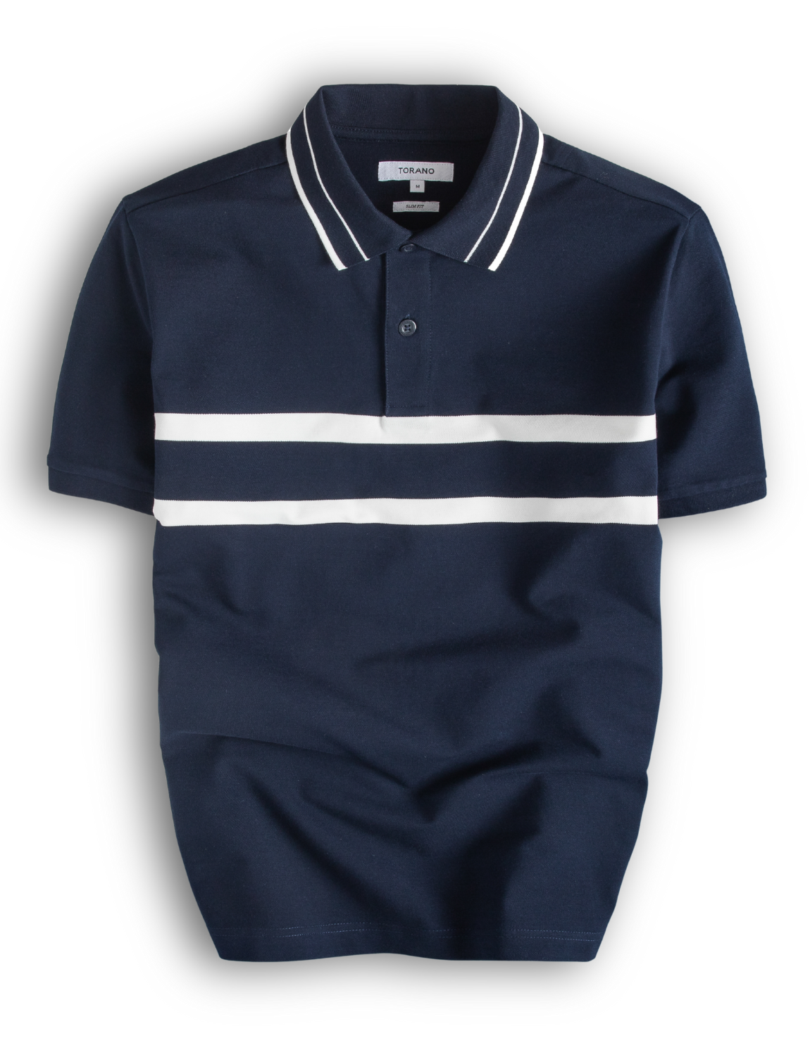 Áo polo nam kẻ bo tay Cotton Solid co giãn GSTP068