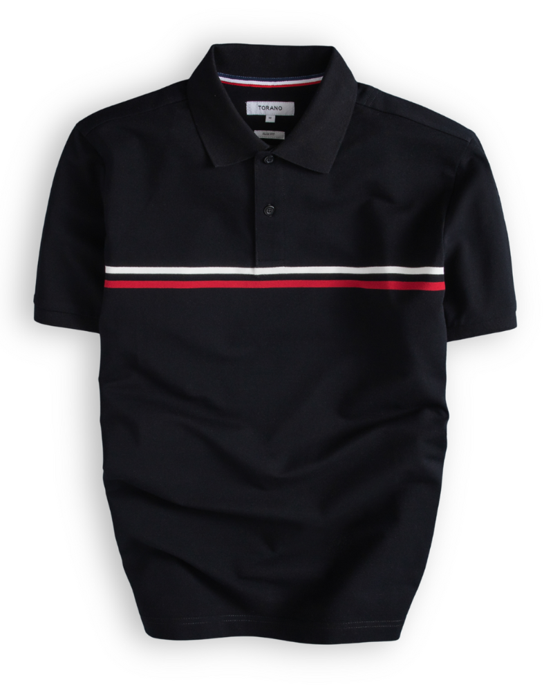  Áo polo kẻ bo tay phối màu GSTP067 