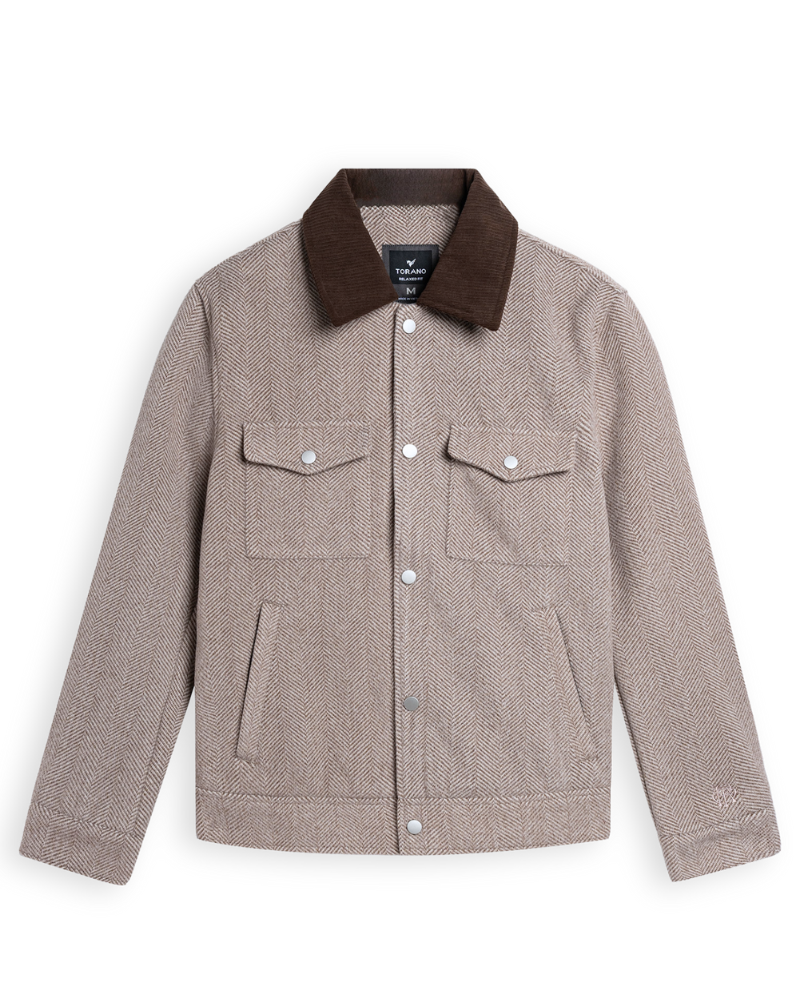  Áo khoác 2 lớp dạ cổ bẻ thêu logo tay GWCT891 