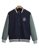 Áo khoác nỉ can phối cổ bomber thêu logo ngực GWCS501
