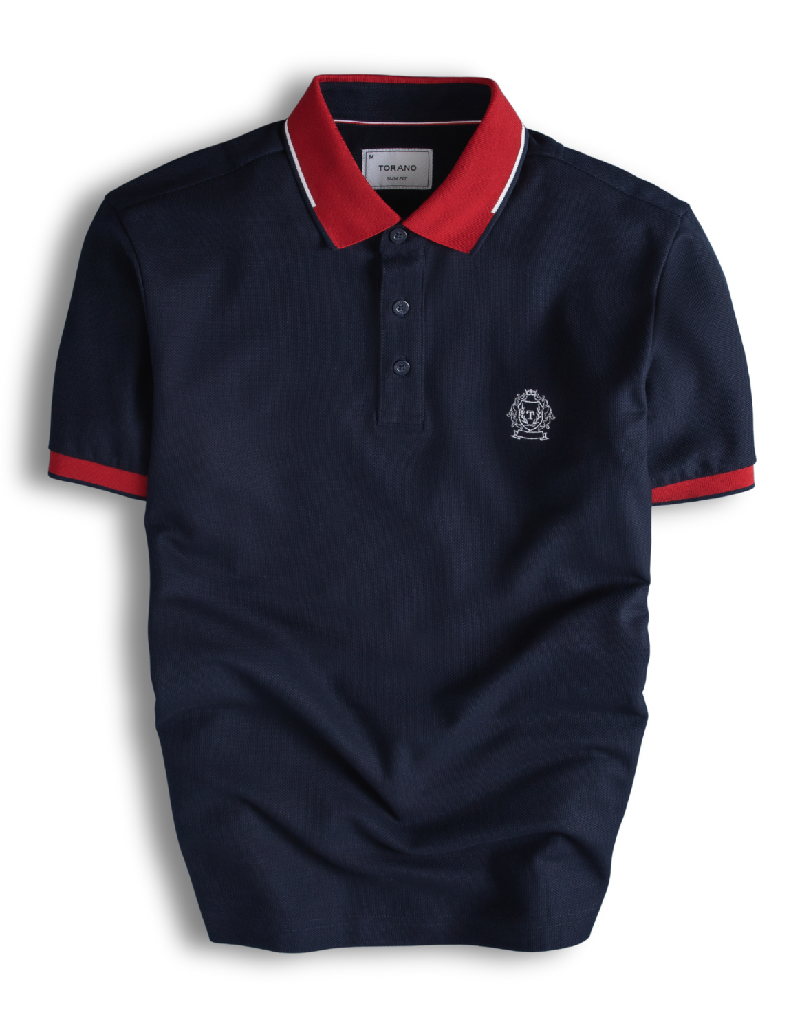  Áo polo trơn bo kẻ thêu logo ngực GSTP643 