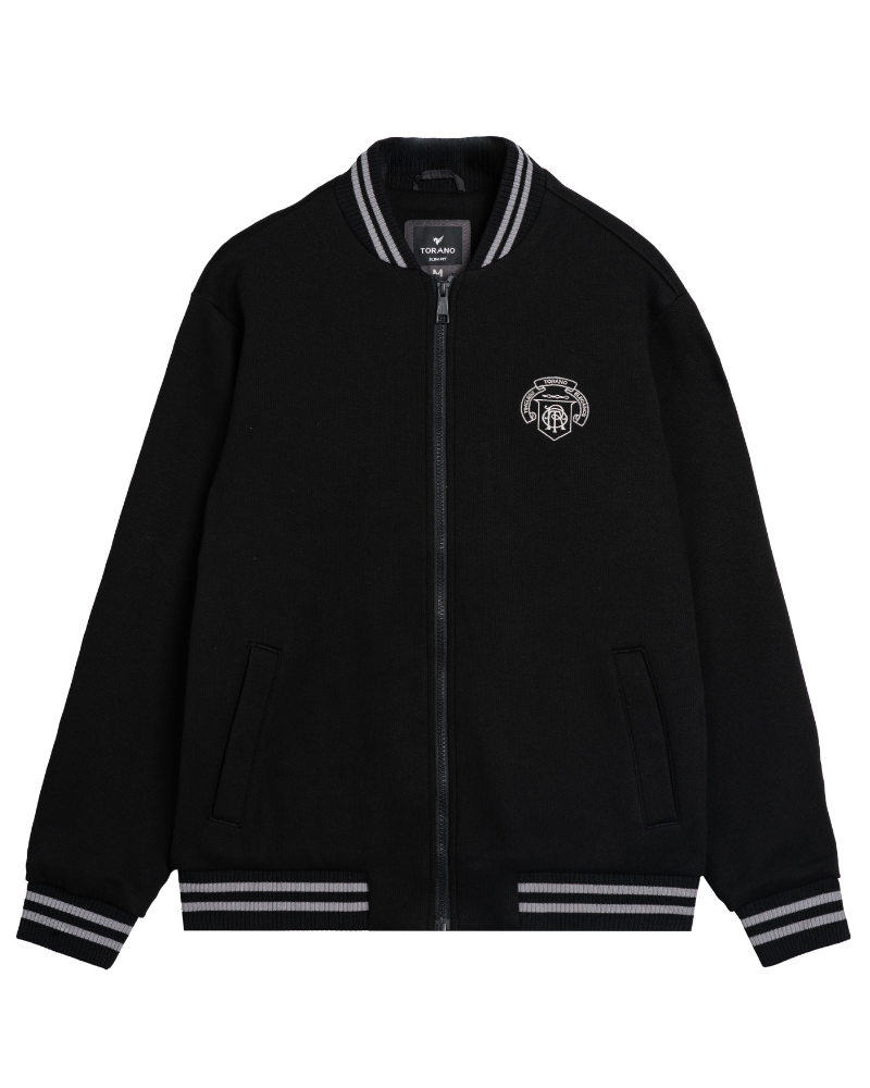 Áo khoác nỉ cổ bomber thêu logo ngực GWCS823