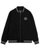 Áo khoác nỉ cổ bomber thêu logo ngực GWCS823