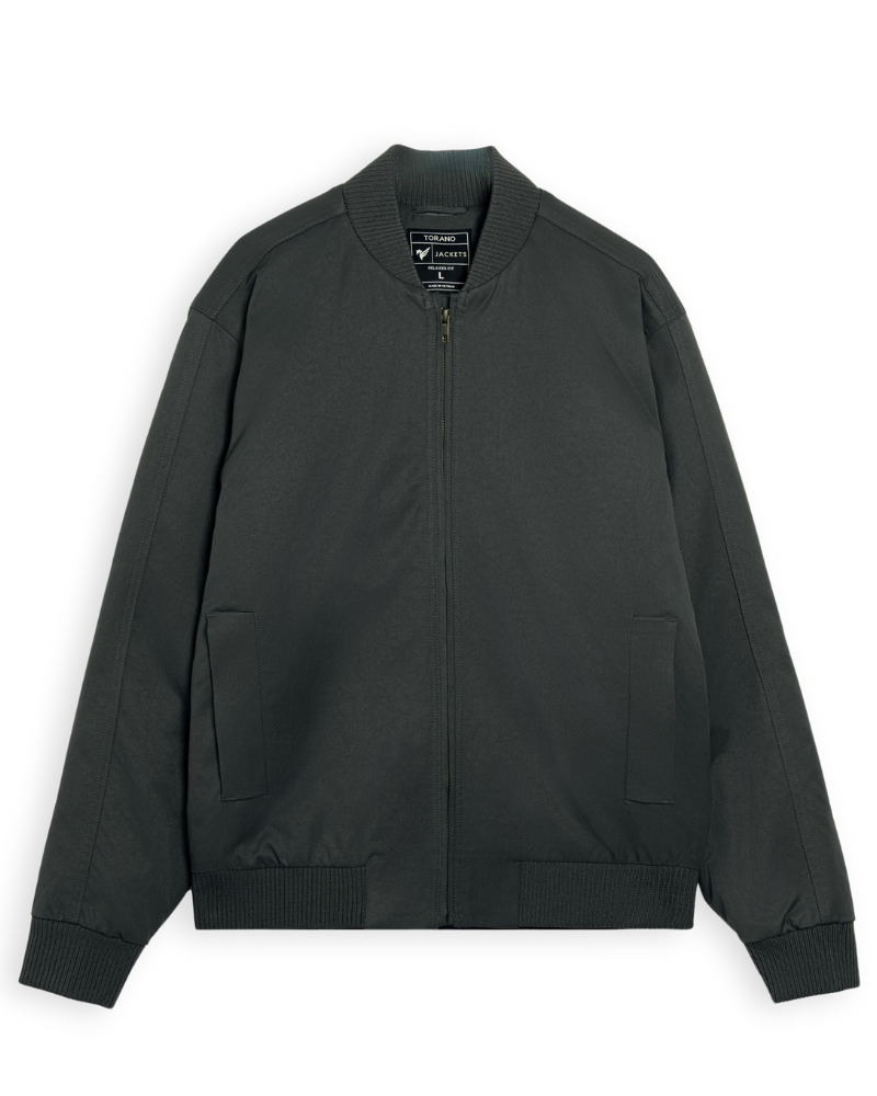 Áo khoác khaki 2 lớp chần bông cổ bomber thêu logo mặt sau GWCJ503