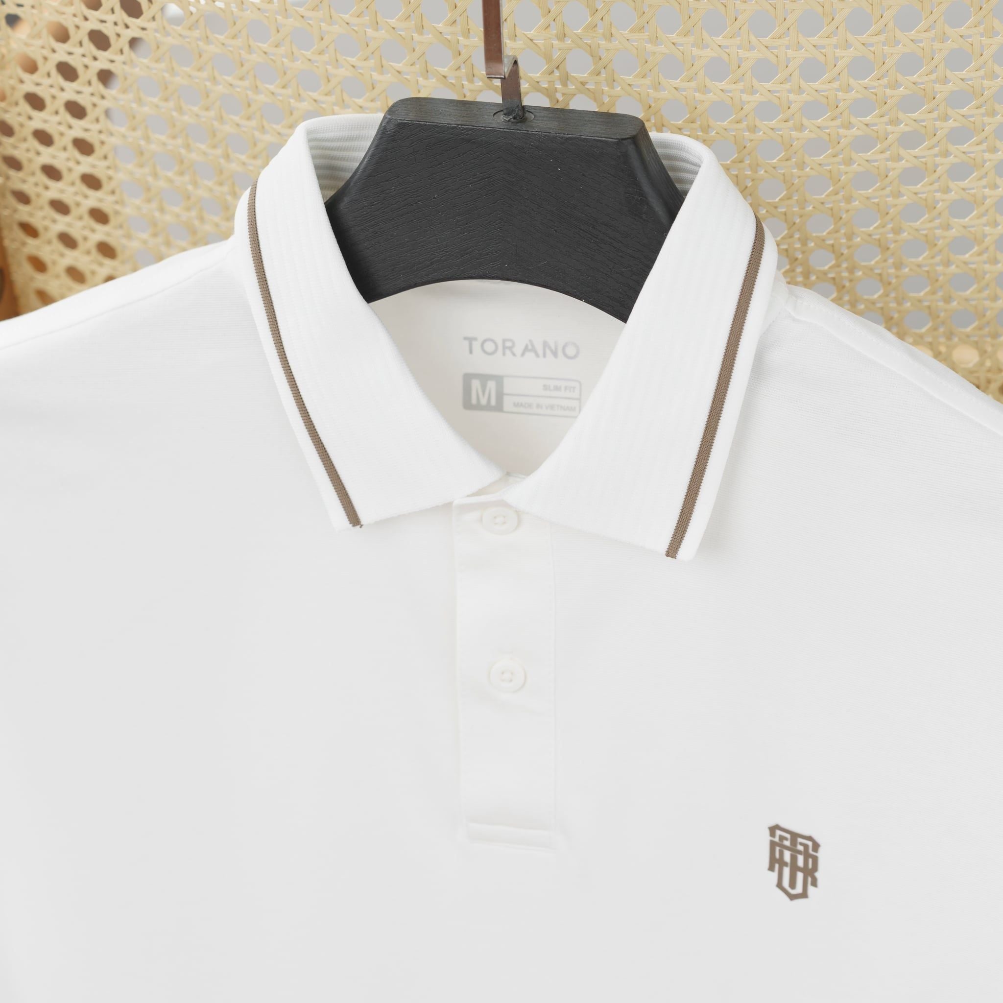  Áo polo trơn bo kẻ HSTP904 