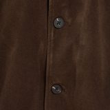  Áo khoác da lộn basic cổ bẻ cúc khắc logo GWCL501 