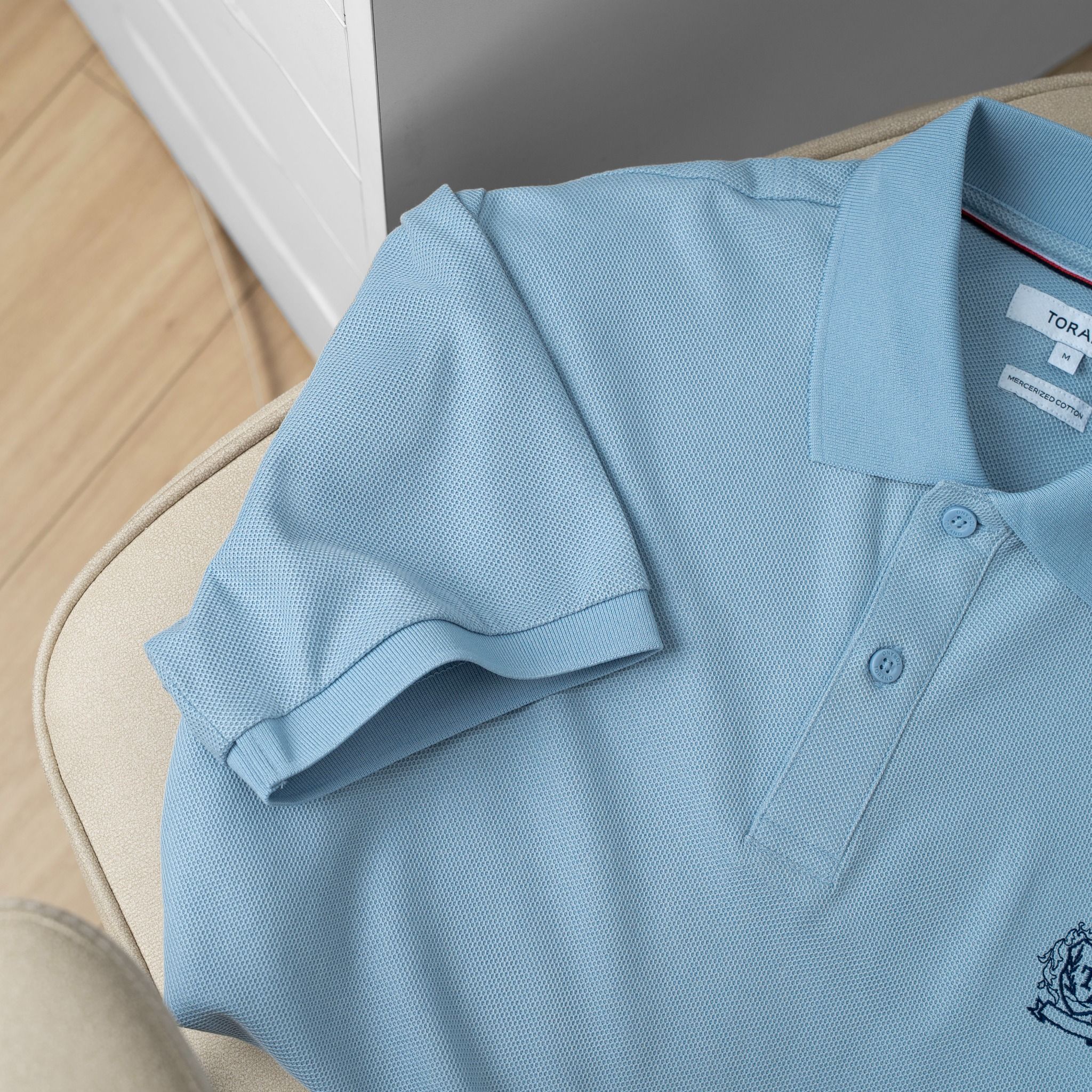  Áo polo trơn thêu logo ngực GSTP601 