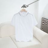  Áo polo trơn kẻ in logo ngực GSTP846 