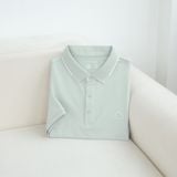  Áo polo trơn kẻ in logo ngực GSTP846 