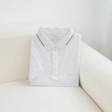  Áo polo trơn kẻ in logo ngực GSTP846 